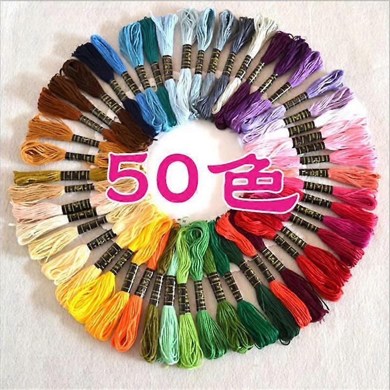 50 Pieces Of Threads Different Color DIY Cross Stitch Wire Thread Sewing Craft Unique Style