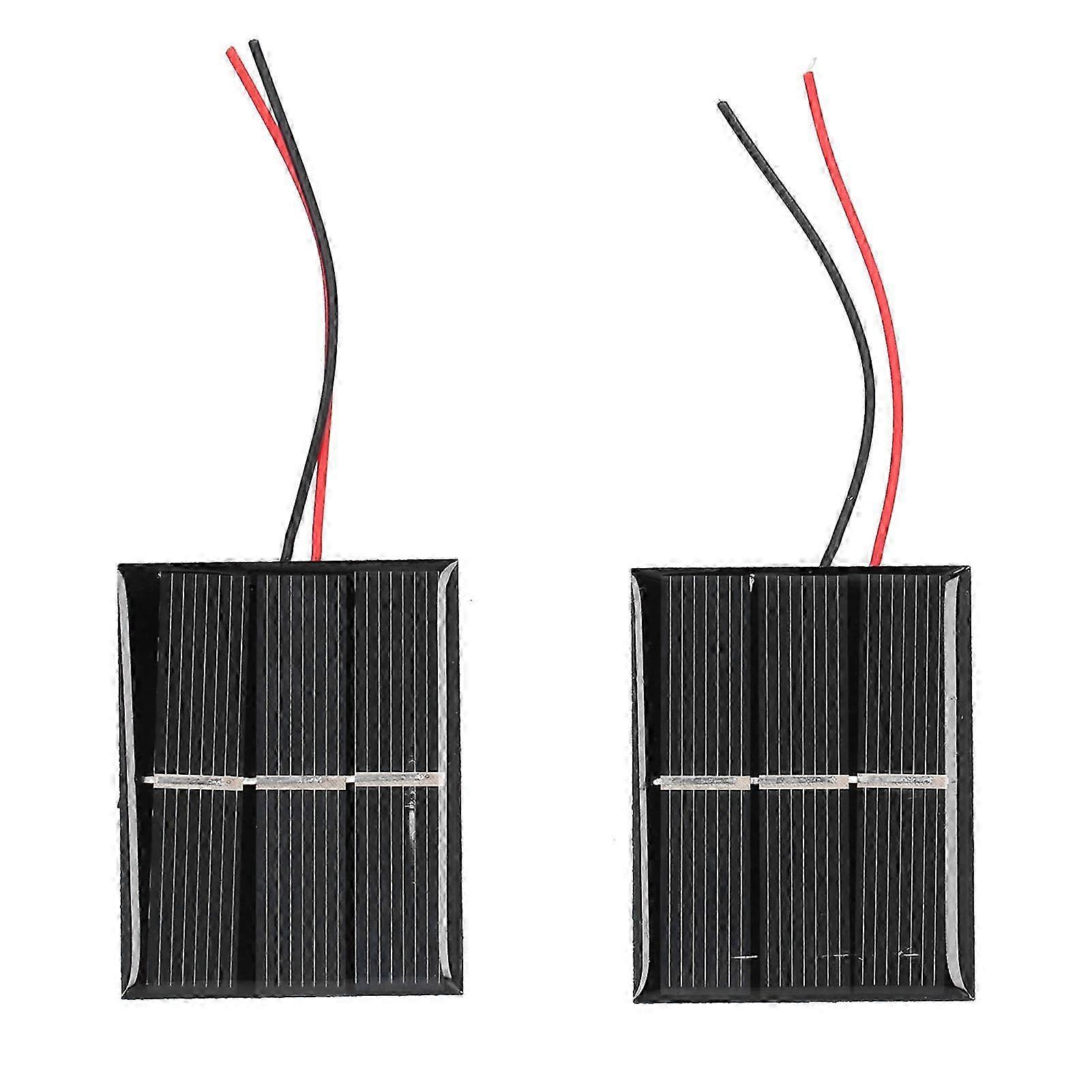 2Pcs Solar Panel Module Polysilicon Micro Mini Glue Power Solar Cells 43x55mm 0.4W 1.5V