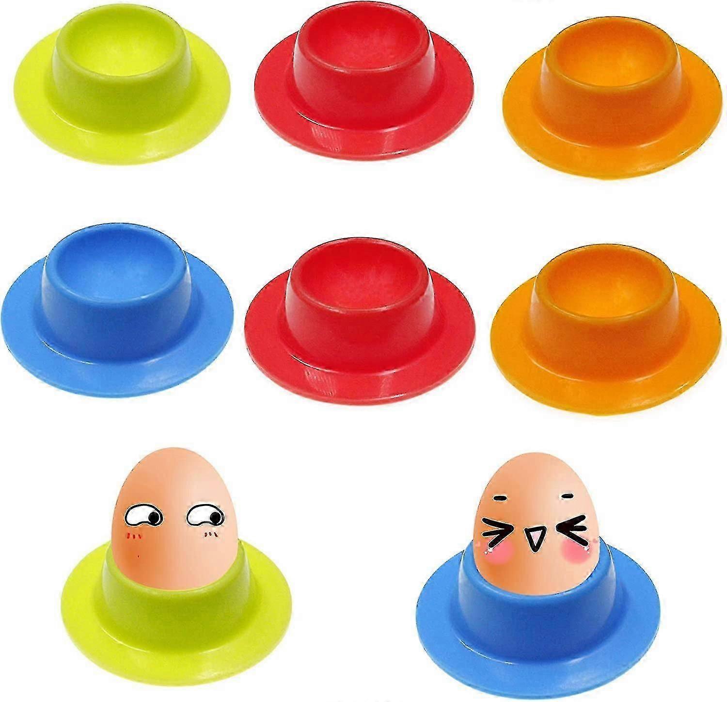 8 Pcs Color Silicone Egg Egg Cup, Kitchen Egg Tools Portable Round Egg Cups Holder For Kitchen Cooking