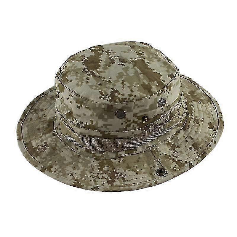 Unisex Outdoor Hiking Cap with Camouflage Pattern Tactical Airsoft Sniper Boonie Hat for Hunting and Fishing