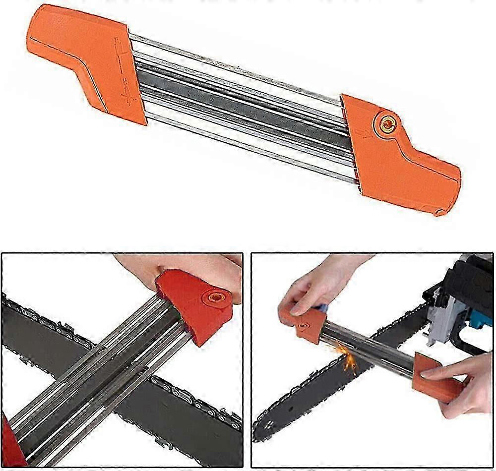 Chainsaw Chain Sharpener, Easy File Chainsaw Chain Grinding Tool - Universal Chainsaw Accessories (4.8mm)