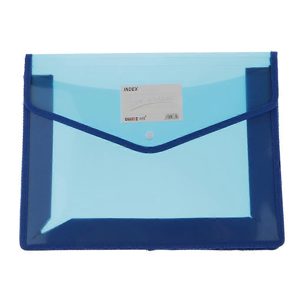A4 Plastic Folder With Polypropylene Pressure Button Briefcase With Transparent