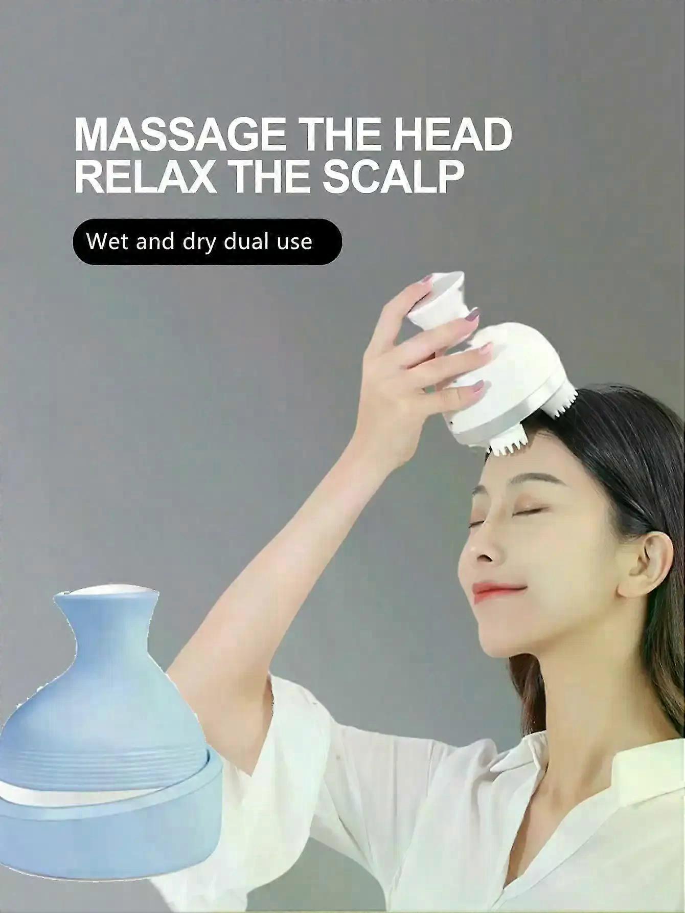 Electric Head Massager Handheld With Kneading Scalp Massager  Electric Scalp Stimulator Machine Silicone Head Massager