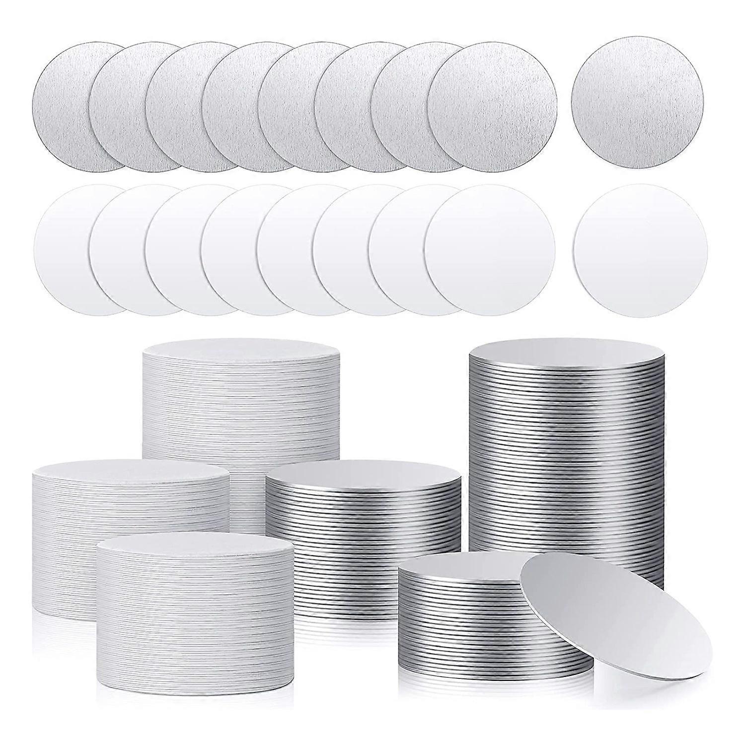 Sublimation Blank Aluminum Stickers Set, Blank Discs (100Pcs)