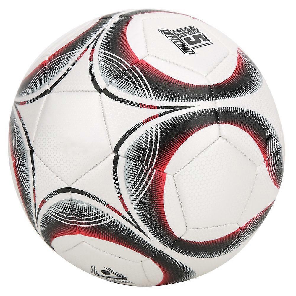 طبقة مزدوجة مضادة للانفجار تدريب كرة القدم مقاس 5 المهنية مقاومة للتآكل البالغين تعليم كرة القدم (أحمر ملون)