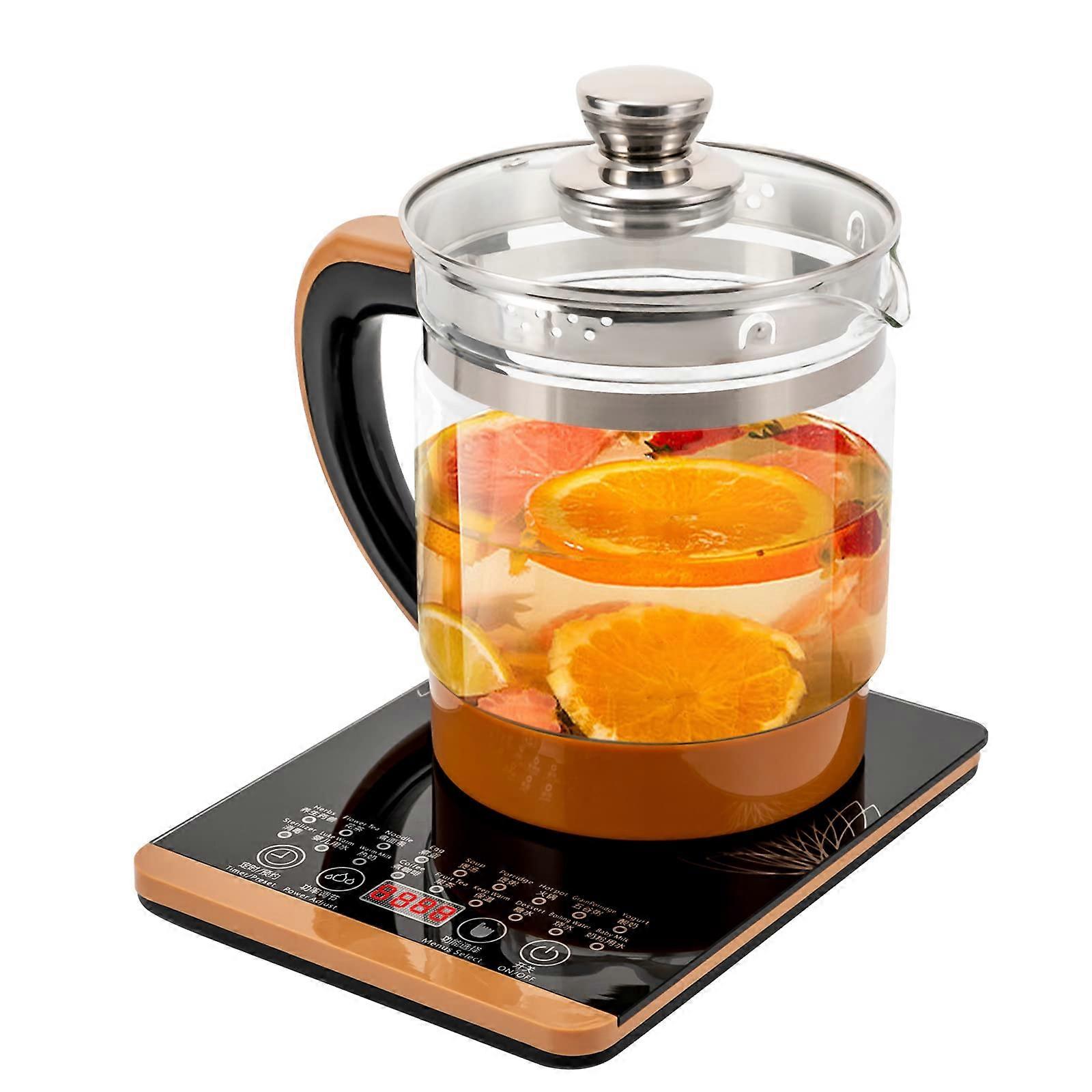 Electric Tea Kettle 1.8L 800W Glass Kettle with 12 Warming Stages and 18 Menu Options for Tea and Coffee