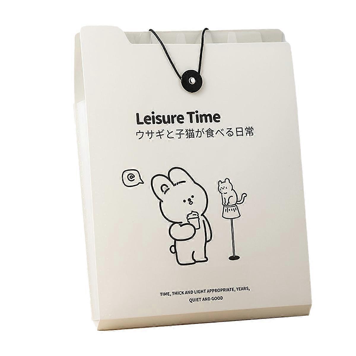 Letter A4 Expanding File Folder Portable Durable Practical Vertical Paper Accordion Document Organizer For Student Leisure Time