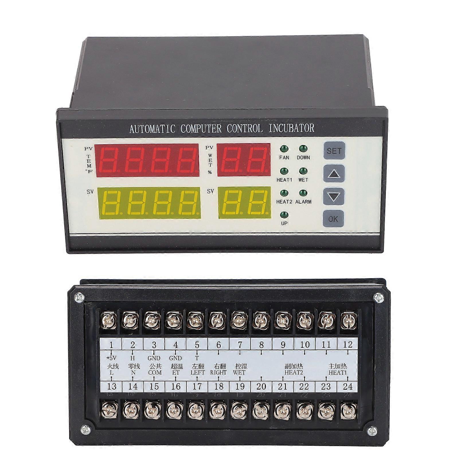 Incubator Controller Automatic Accurate Sensor Fahrenheit Egg Hatcher Temp Humidity Controller 110‑