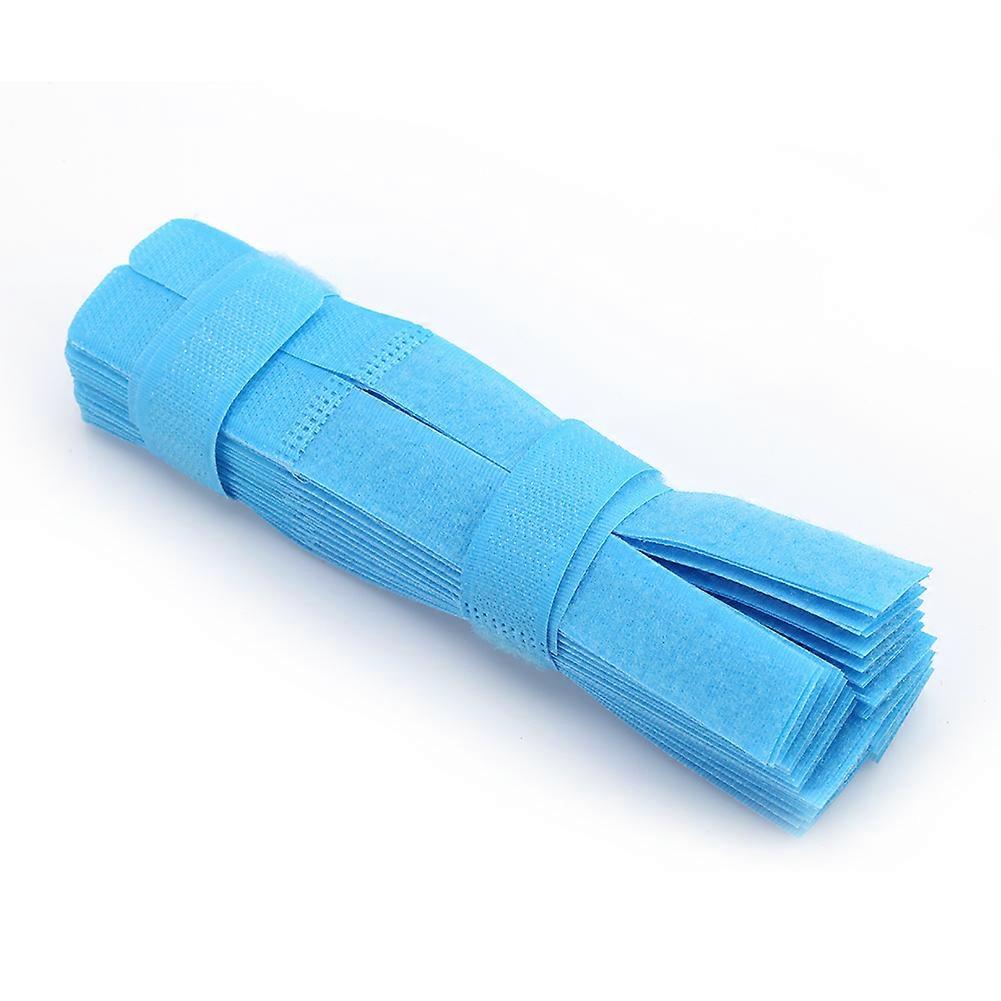 Lot de 50 attaches de câbles réutilisables, bleu clair