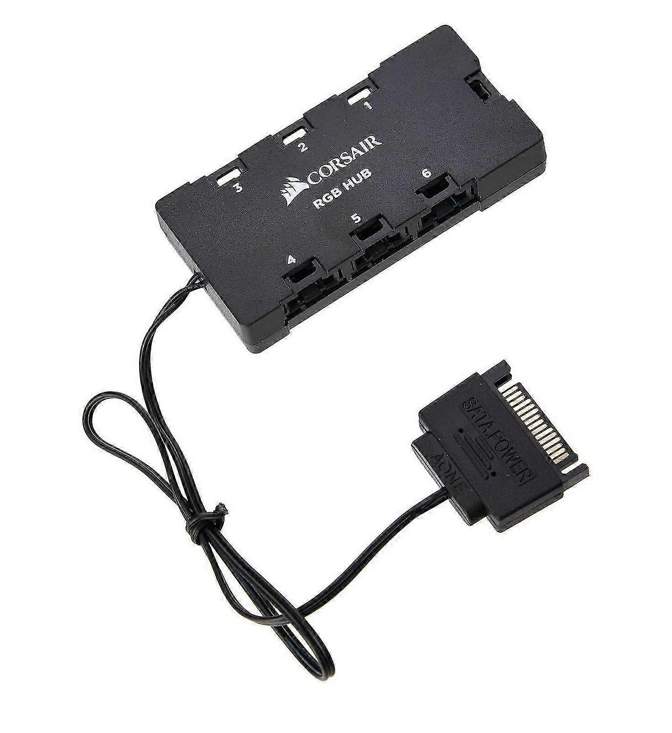 Corsair 6-Port RGB LED Fan Hub Kompatibel mit Corsair Lightning Node Pro Commander Crystal