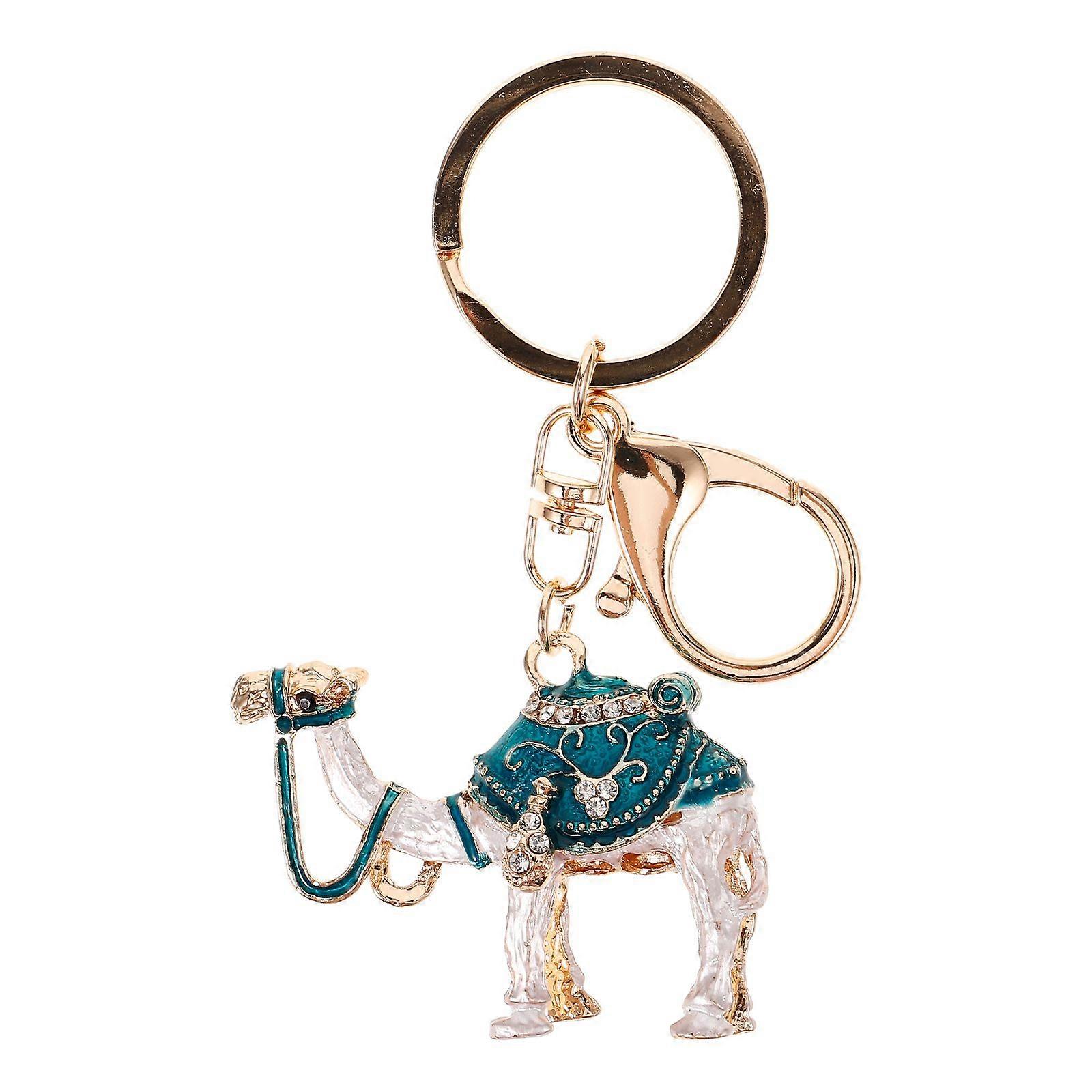 Camel Shape Rhinestone Key Chain Camel Rhinestone Pendant Decorative Key Ring