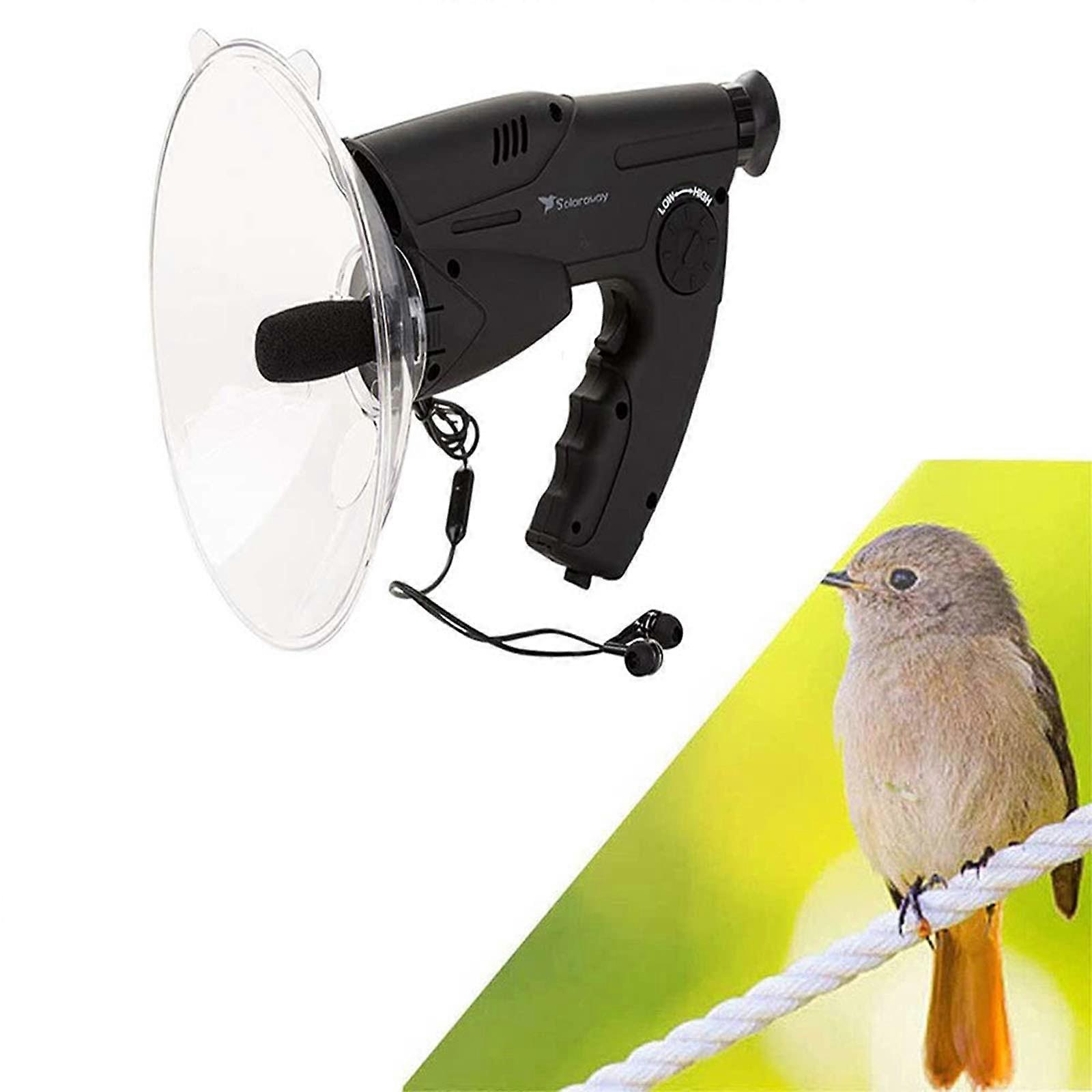 Parabolic Microphone Monocular 8X Sound Amplifier Ear Bionics and Bird Watching Telescope for Outdoor Activities and Home Entertainment