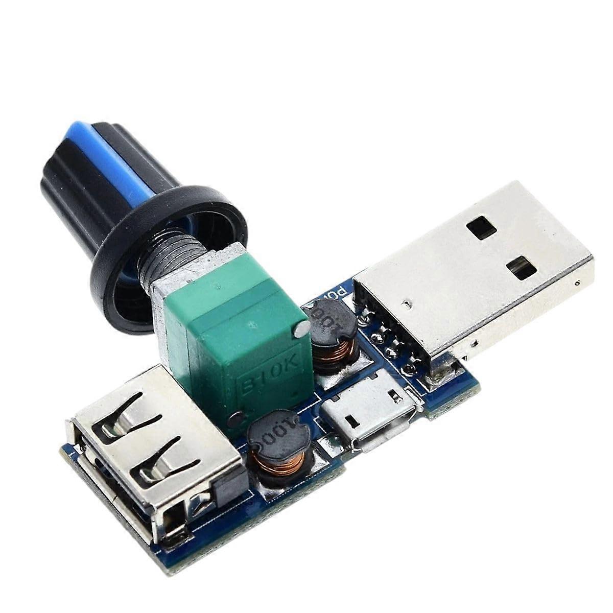 Mini USB Fan Speed Controller with Adjustable Air Volume Regulator for Silent Cooling Operation