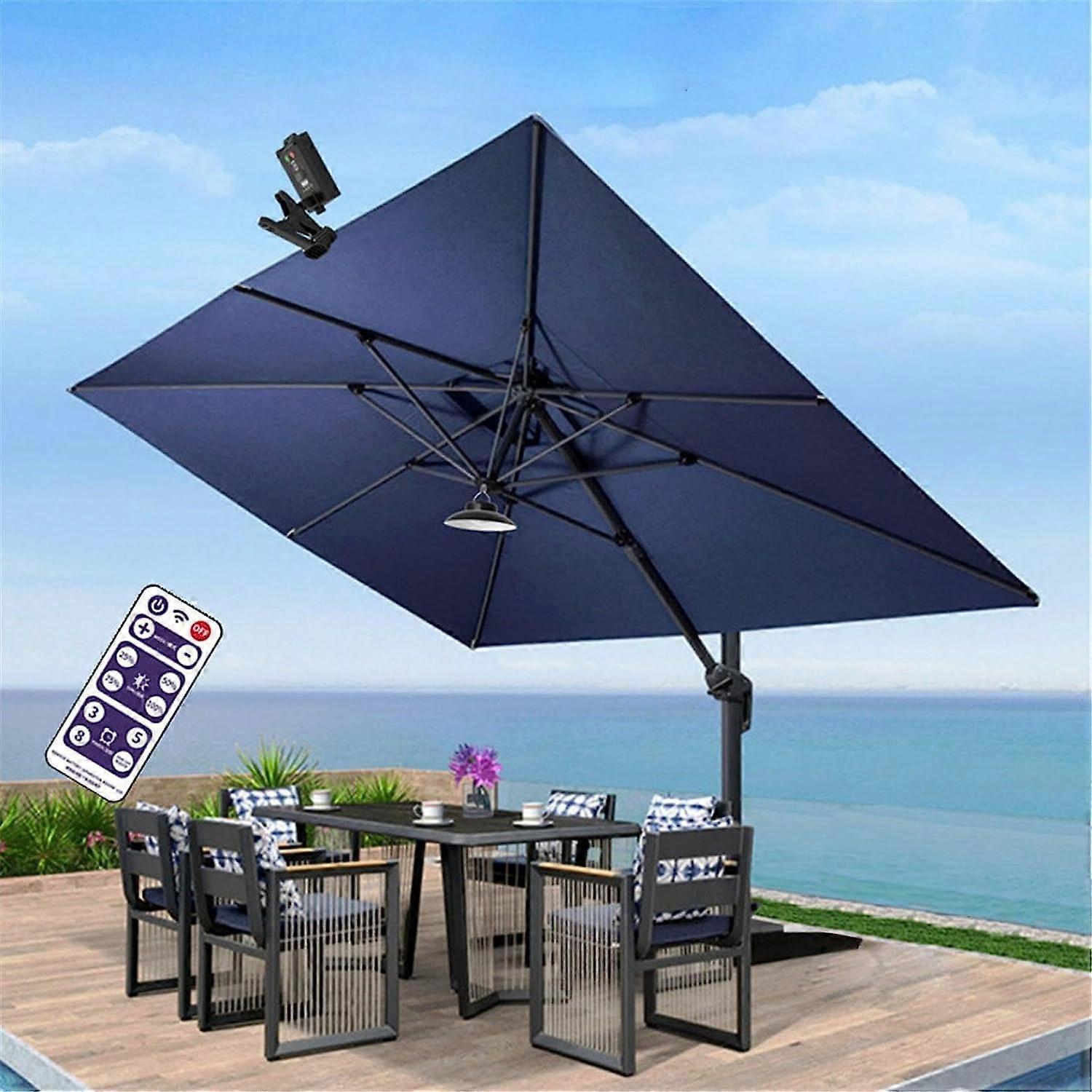 Patio Umbrella Lights Solar Powered with Timed, LED for Party Decoration