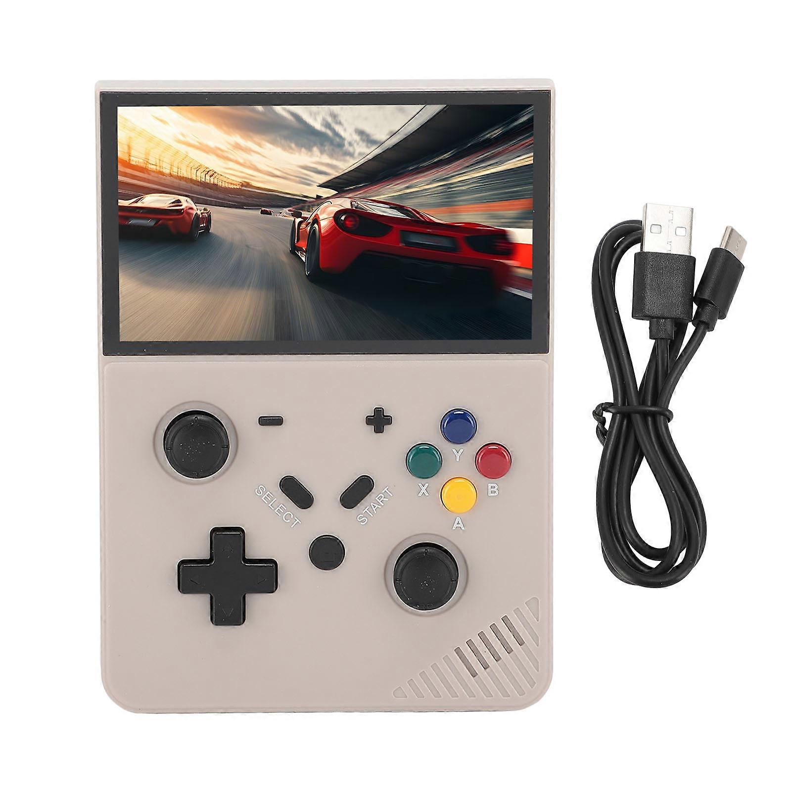 Handheld Game 4.3in 4K HD Display R43PRO Gaming Console with Memory Card Gray for Home Travel