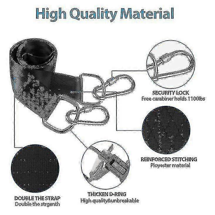 شجرة سوينغ الأشرطة شنقا عدة مع اثنين من سبائك الزنك Carabiners