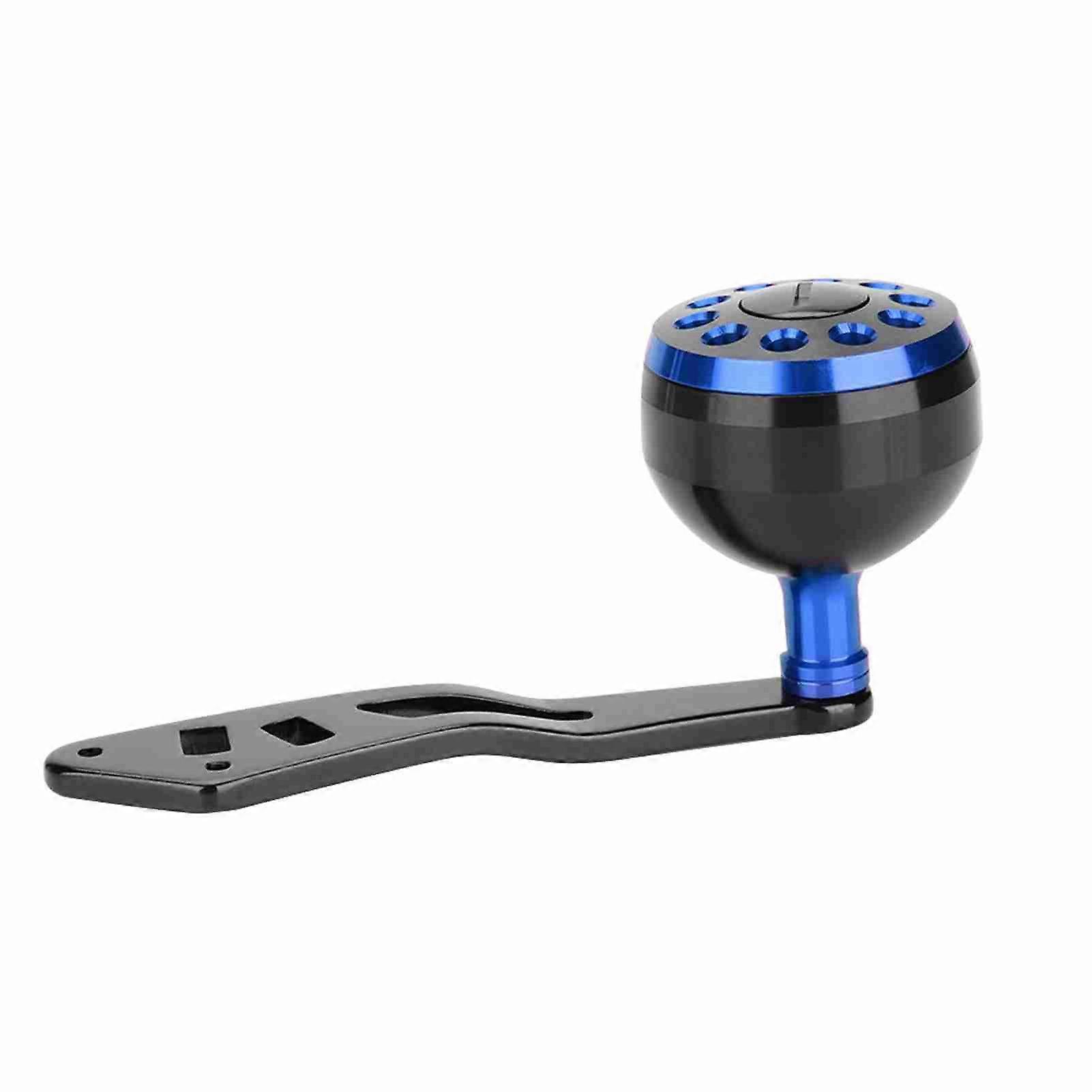 Fishing Fishing Reel Rocker CNC Knob with Fittings Replacement Parts Accessory (Black+Blue)