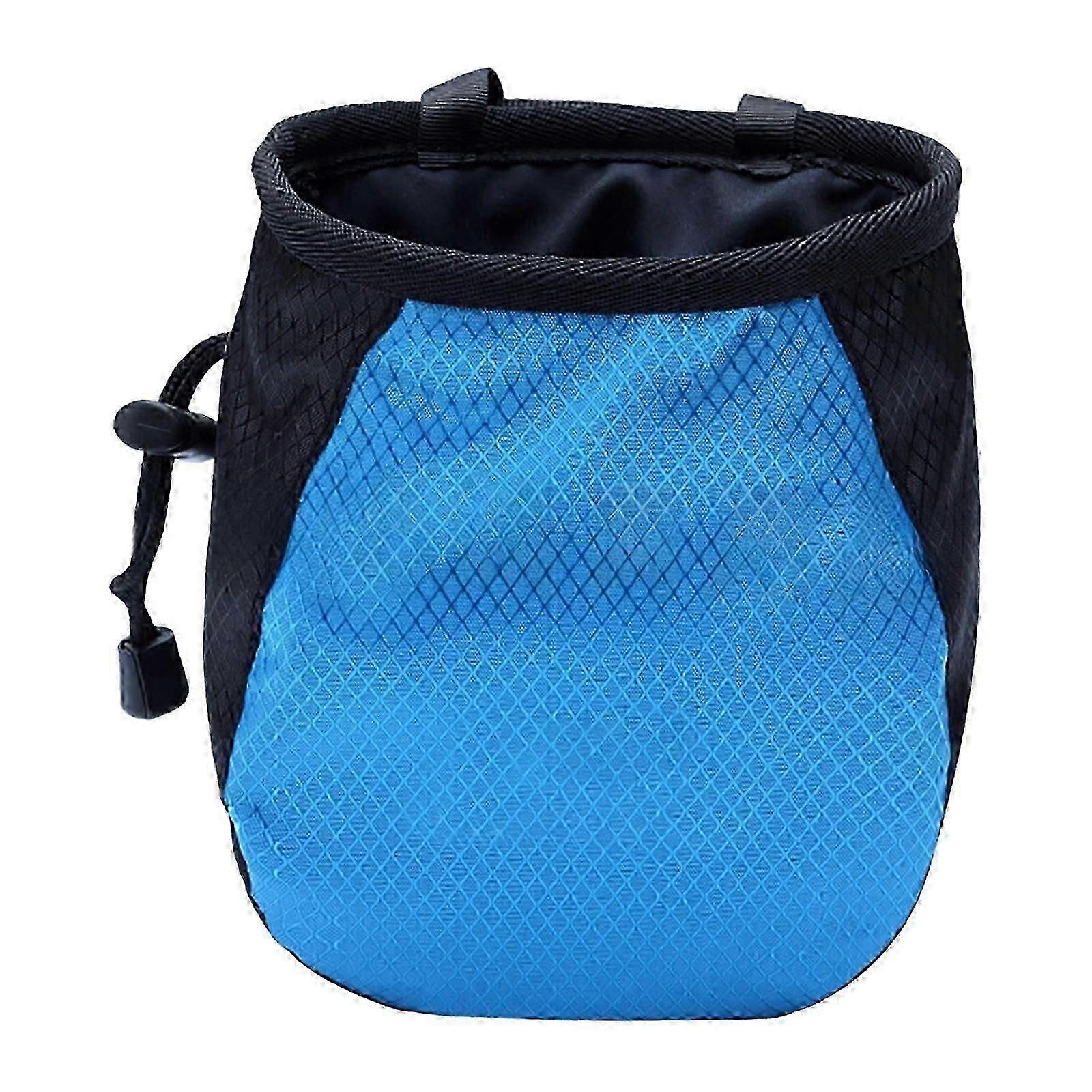 Chalk Bag Pocket Nonslip Chalk Carrier Bag for Hunting Rock Climbing Fitness blue well