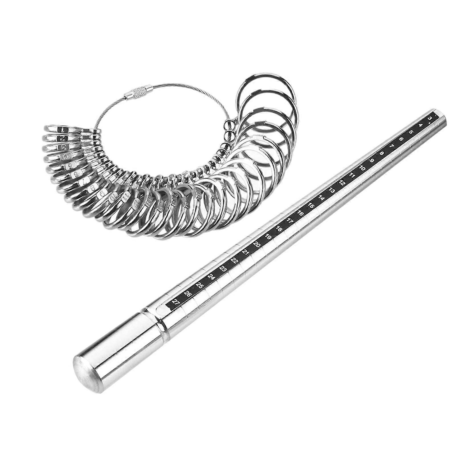Ring Mandrel Sizer Tool Easy to Use Aluminum Alloy Ring Sizer Measuring Tool
