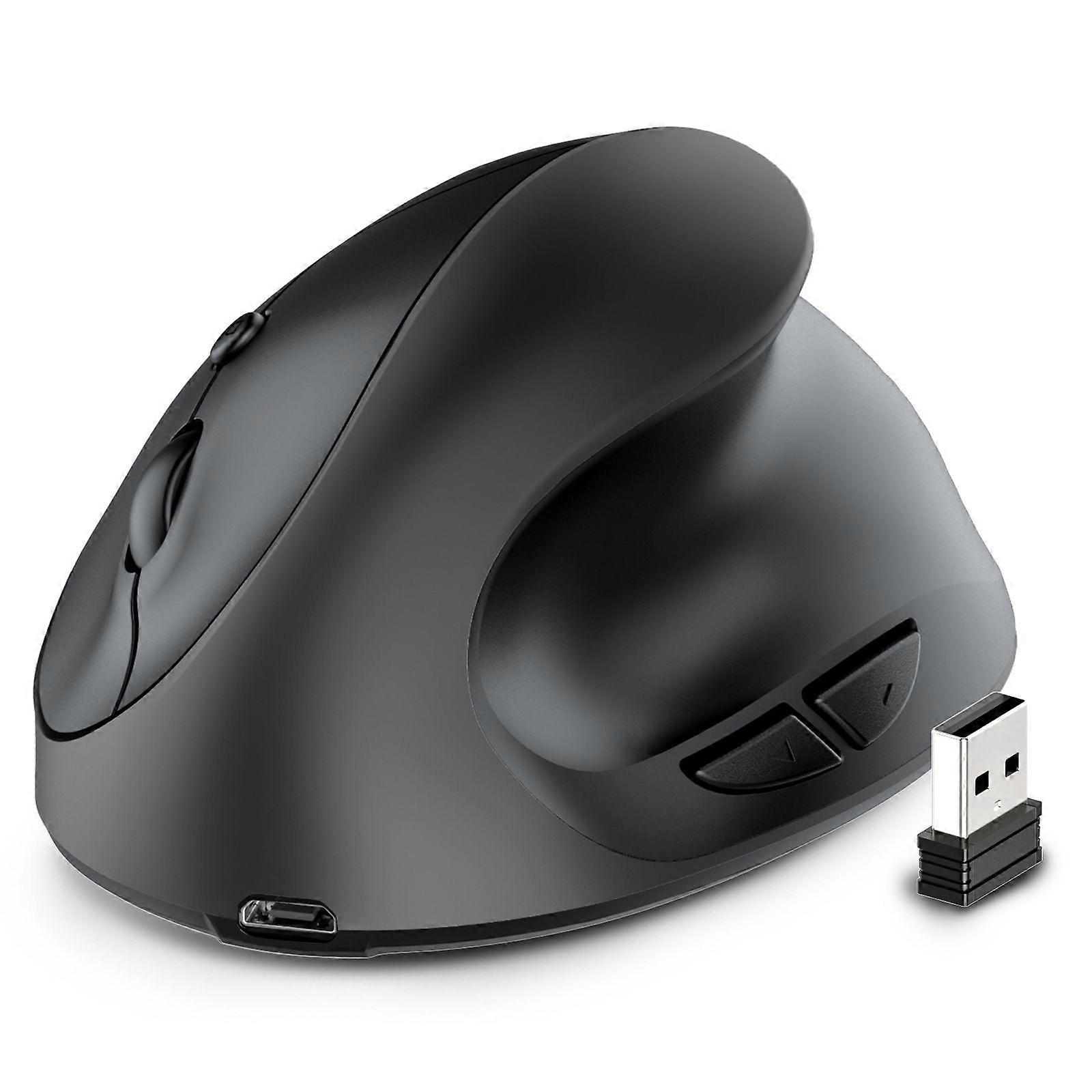 Rechargeable Wireless Ergonomic Mouse Silent black
