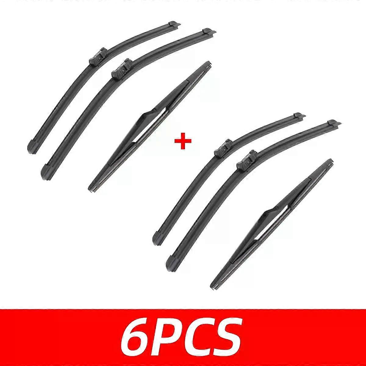 Car Wiper compatible for compatible for d Fiesta MK6 2008-2016 Front Rear Wiper Blades Brushes Auto Accessories 2011 2012 2013 2014 2015