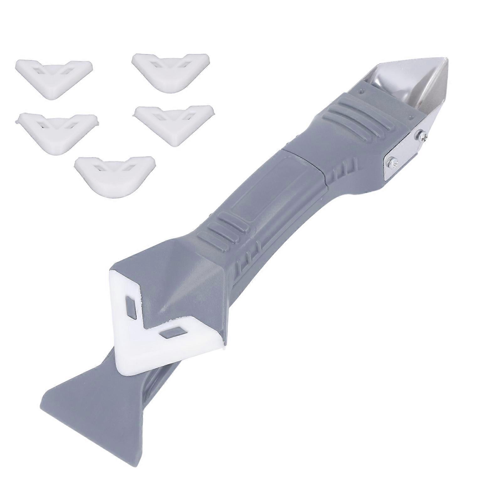 Sealant Remover 3 in 1 Reusable Caulking Tool with 5 Replaceable Silicone Pads for Glass Wall Window