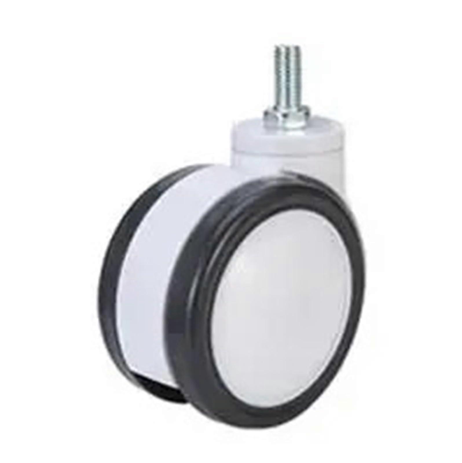 4-Inch Universal Silent Screw Caster For Nursing Bed Pole, Double Row Wheel, Color Screw