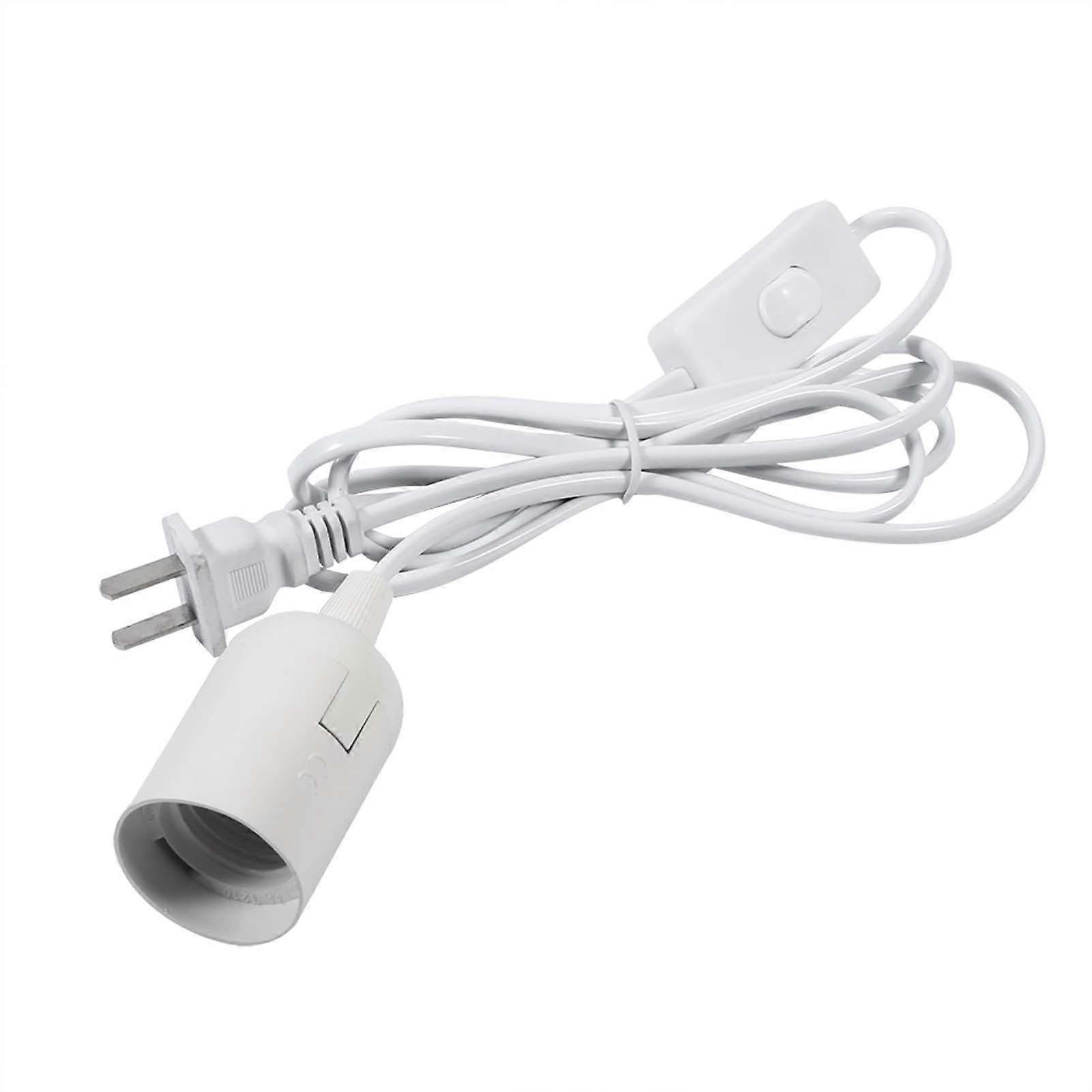 Pendant light for home, chandelier, bulb socket with switch, white