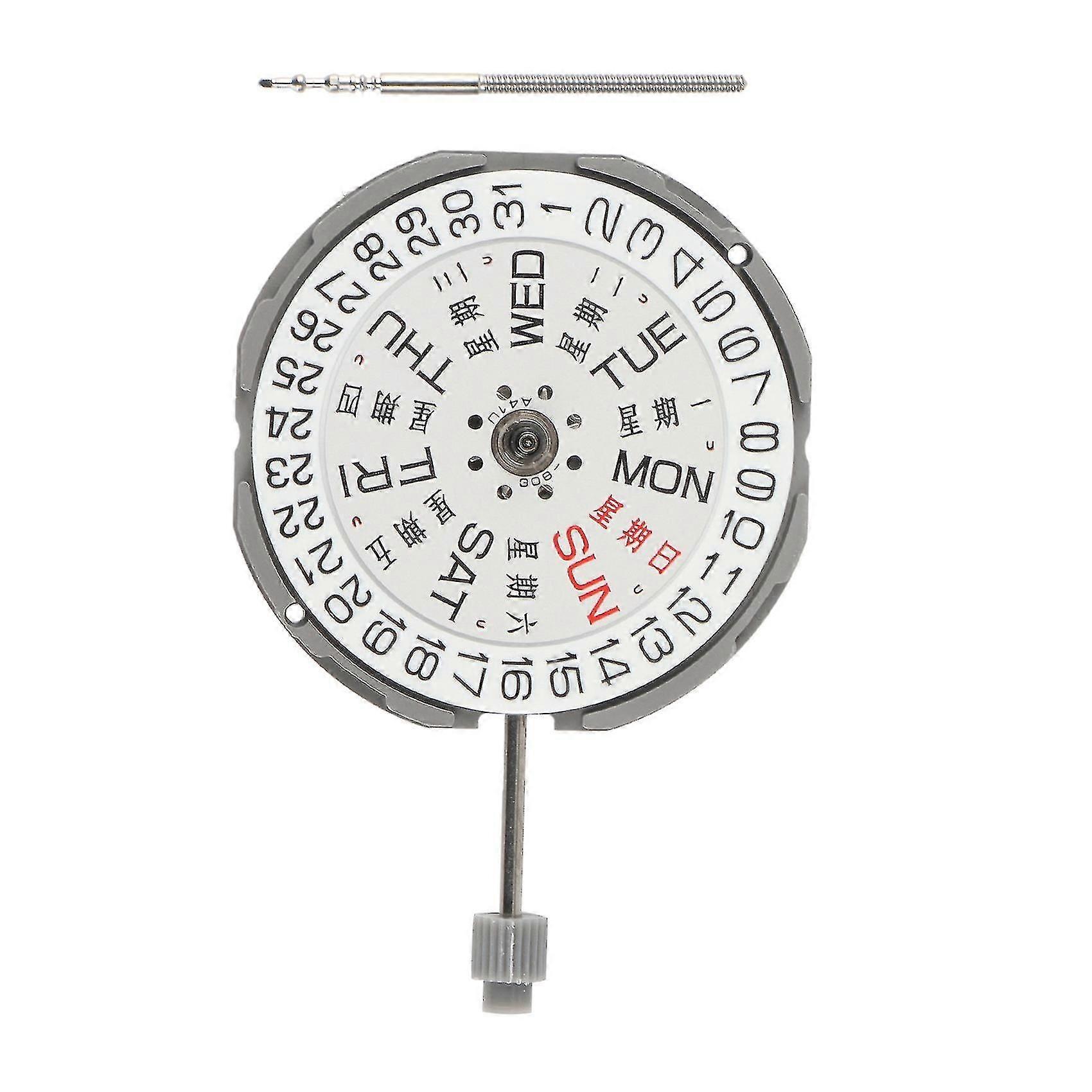 3 Hands Date 3 Metal Quartz Watch Movement With 065-543 Stem For Miyota Gm02 Gm00 Movement