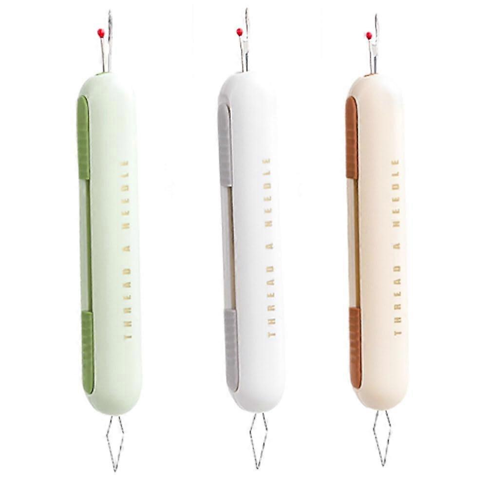 2in1 Needle Threader Seam Ripper Set for Elderly Sewing Enthusiasts - 3 Pack, Ergonomic Design, Easy Grip