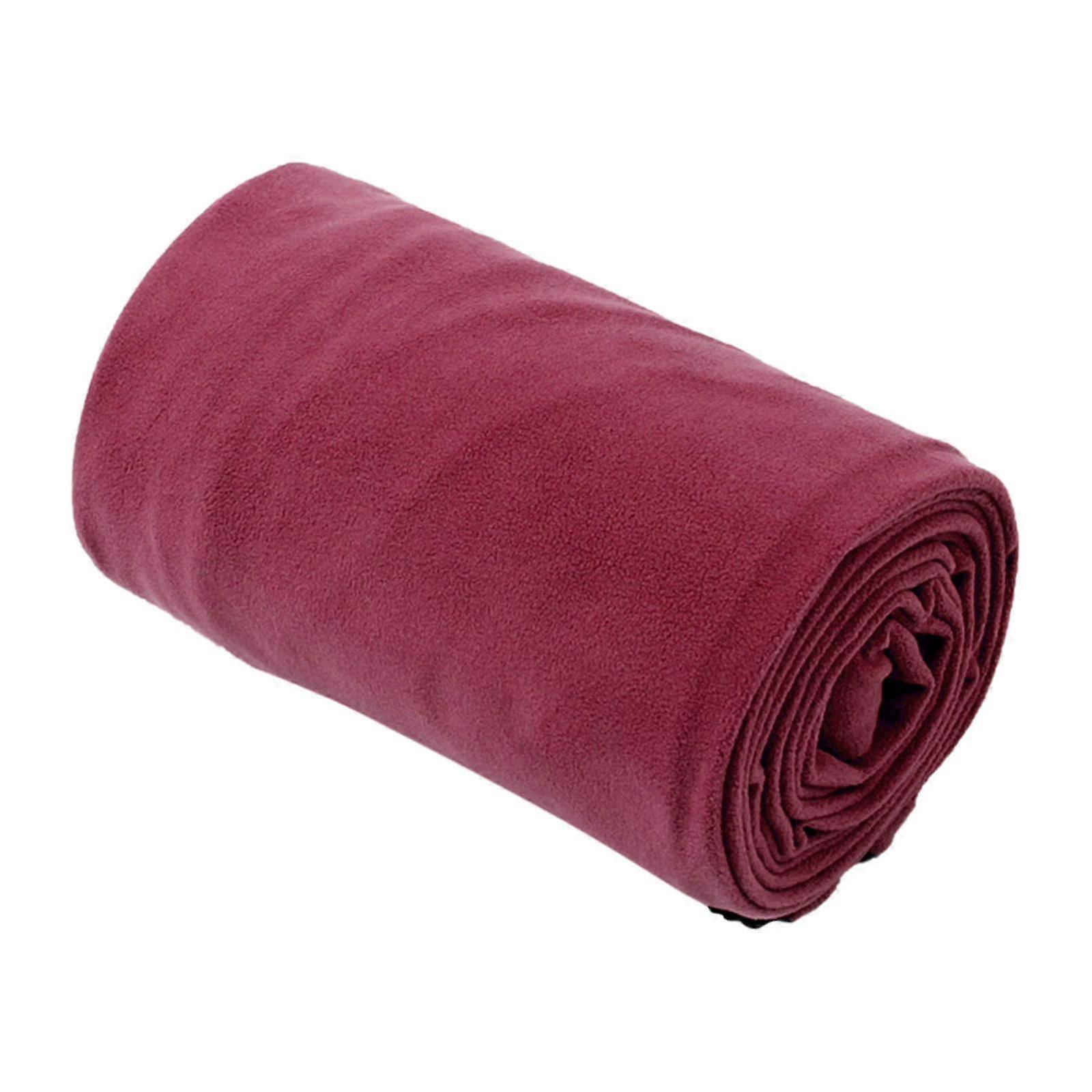Camping Blanket Fleece Sleeping Bag Liner for Trip Backpacking Cold Weather-color: Deep Red