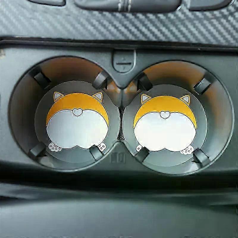 迪士尼动漫公仔米妮老鼠饰品汽车水杯垫卡通唐老鸭防滑垫汽车内饰配件