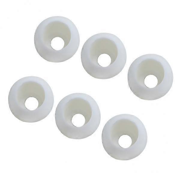 4X 6 Peças Corda de Choque Elástica Toggle Round Ball End Lock Stopper Branco