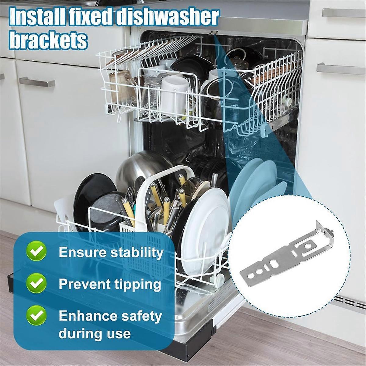 4pcs Dishwasher Mounting Bracket with Screws