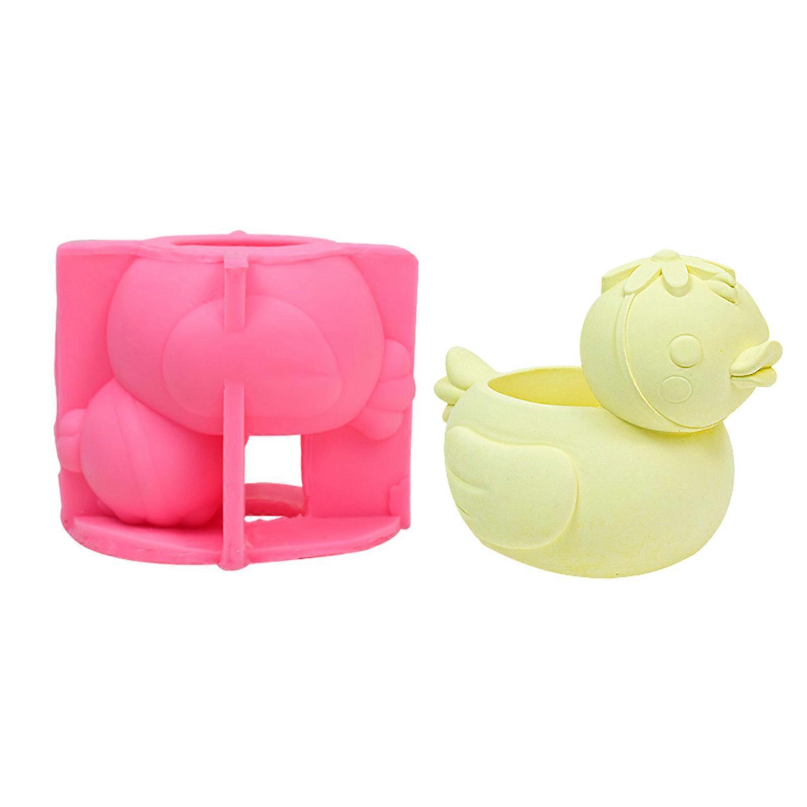 עציץ סוקולנט סיליקון תבניות ברווז עציצים אפוקסי שרף עובש עבור DIY פמוט עט מחזיק אגרטל תבניות דקור ססגוניות