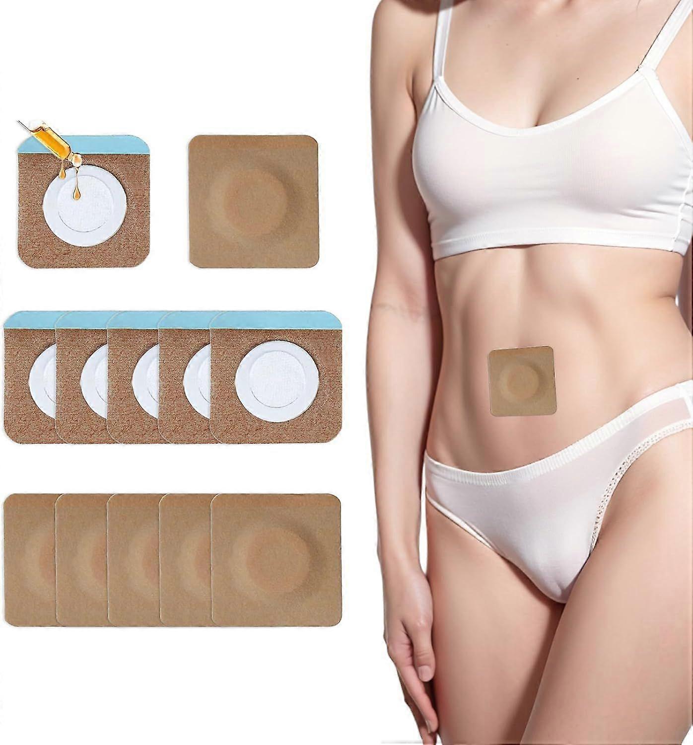 2025 Latest Model  12PCS Disposable Castor Oil Pack Wrap for Belly Button 