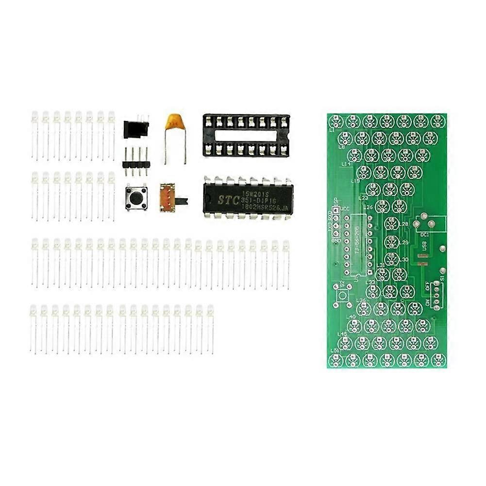 Electronic 5VhourglassDIYkit with LED lamp, doublelayer PCB, 84 X 40 mm