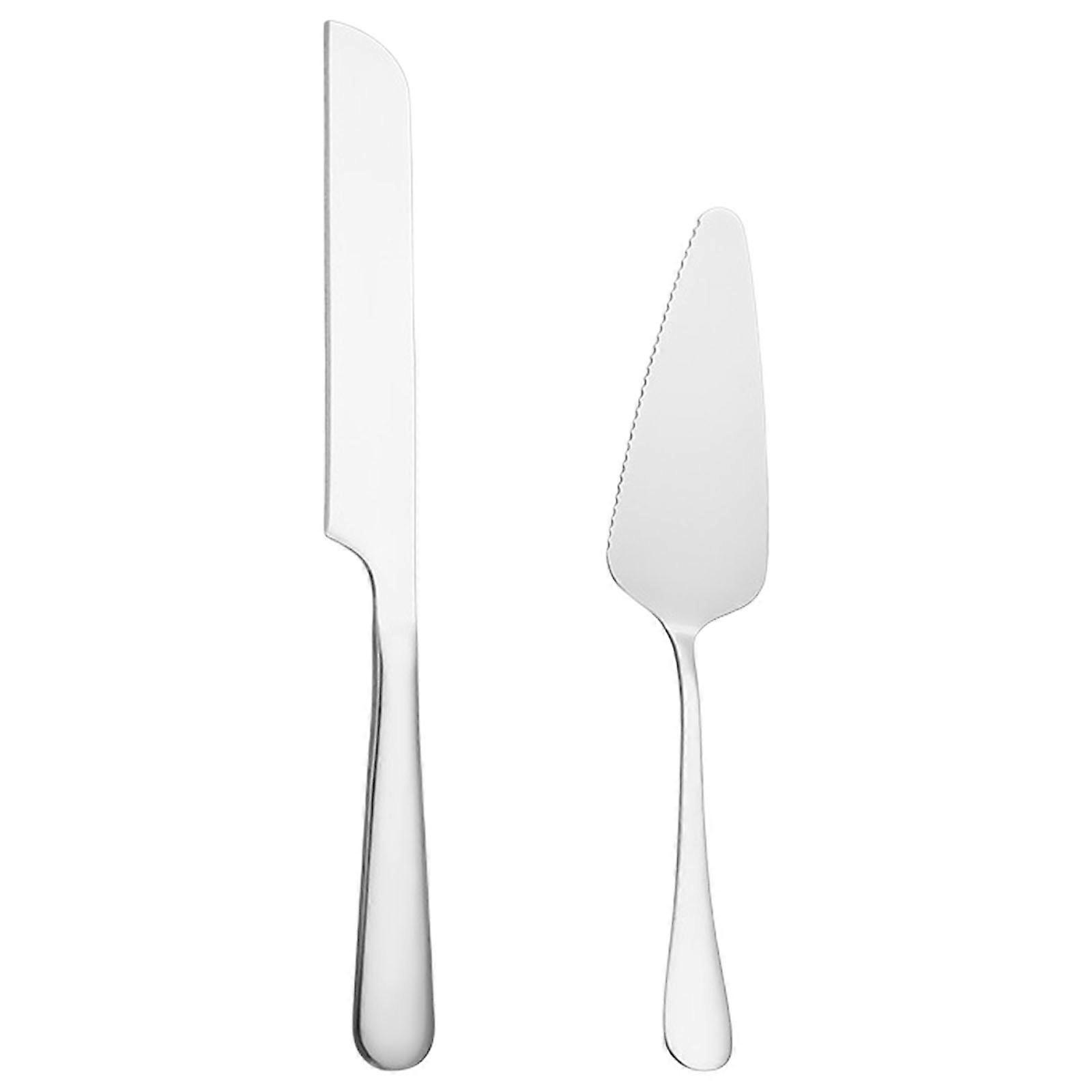 Elegant Cake Cutter and Server Set Wedding Cake Cutters Pie Spatulas Dessert Serving Set Pie Spatulas Serving Utensil Silver