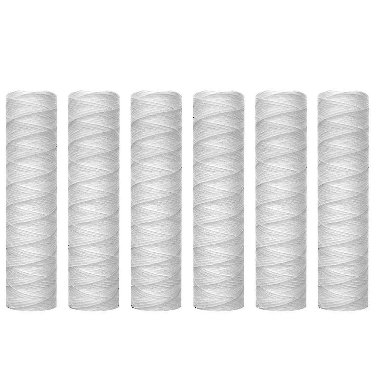 ユニバーサル 10 マイクロメートル弦巻線沈殿物水フィルターカートリッジ、沈殿物ろ過用 6 パック