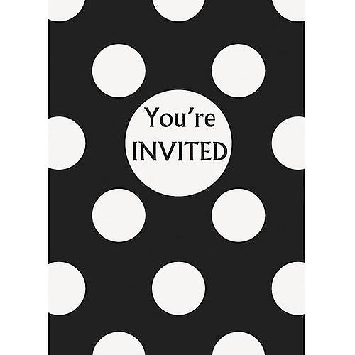 Unique Party Polka Dot Invitations (Pack Of 8)