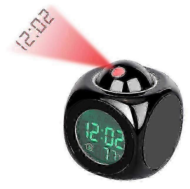 Projektion Wecker mit Radio für Schlafzimmer - Schwarz