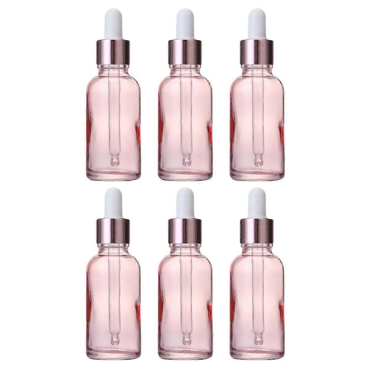 Glass Drop Bottles with Pipette with Rose Gold Ring Practical Liquid Dropper Bottles for Perfume and Essential Oils for Travel