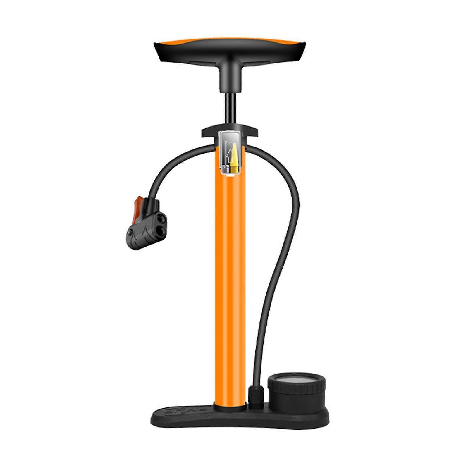 Ergonomic Handpump for Bicycles with Accurate Pressure Gauges, Manual Inflation, Durable Construction and Easy Compatibility
