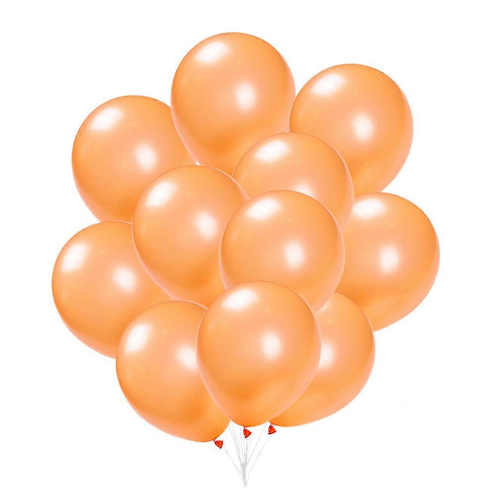 20pcs Orange Pearlescent Latex Balloons Thickened Shining Party Decorations for Birthday, Shower, Wedding Reusable Wall & Ceiling Hanging, Helium or