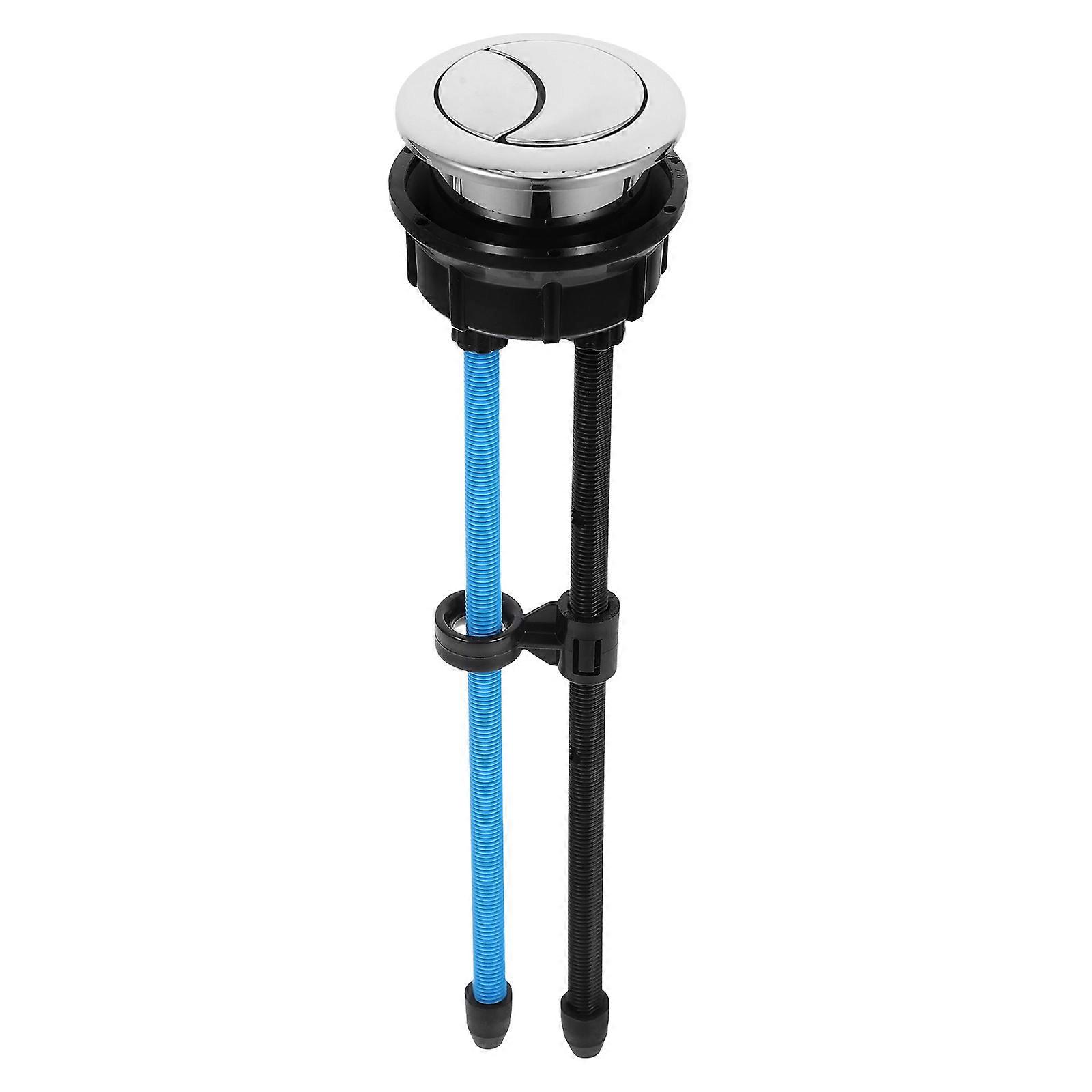 Dual Flush Toilet Button with ABS Material Silver Color for Home Use Easy Installation and Versatile Function 2.36 inches