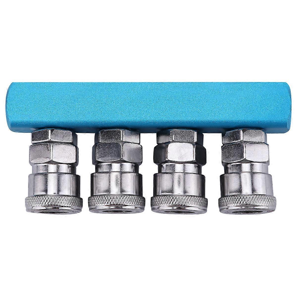 Quick Connect Air Fittings Set Air Tool Fittings Heavy Use Stainless Steel 12.5 x 5.5 x 2cm 1Pcs