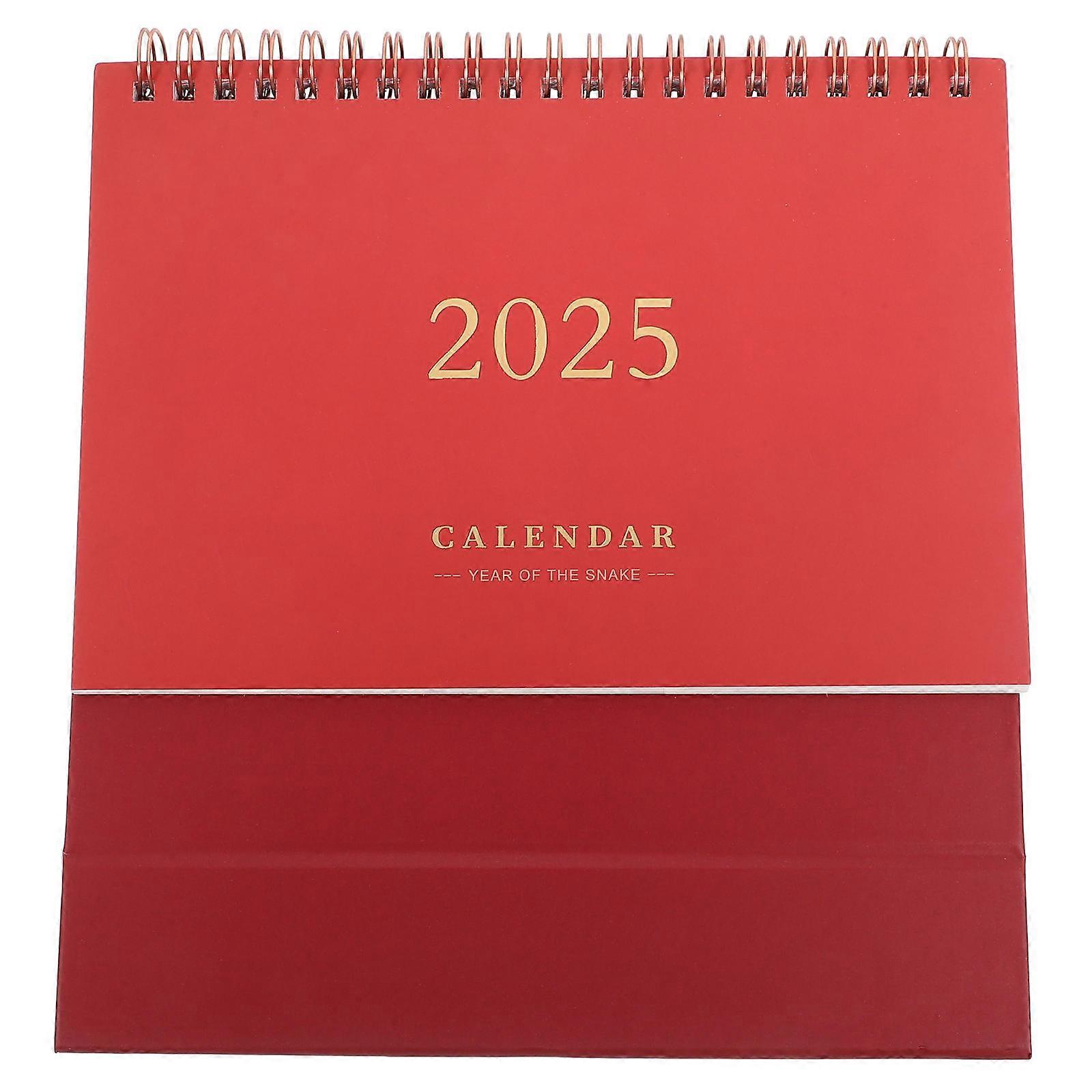 School Calendar for Classroom Spiral Binding Calendar Year Calendar Note-taking Dark Red 19.00X16.30X8.00CM 1Pack