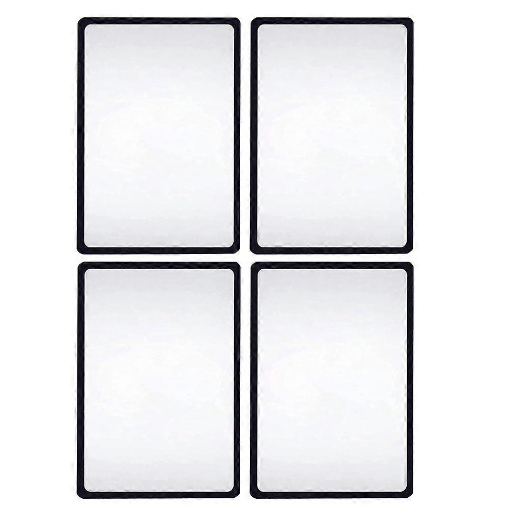 Handheld Magnifying Glass Transparent Reading Aid Rectangular Minimalist Design Reader Indoor Reading 4Pcs