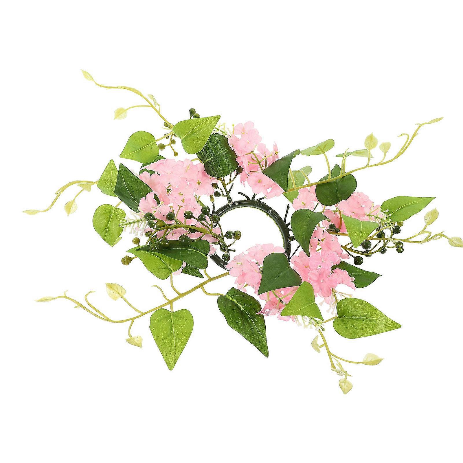Here's a polished and professional product description based on the title you provided:
**Candle Ring Wreath – Artificial Flower Centerpiece for