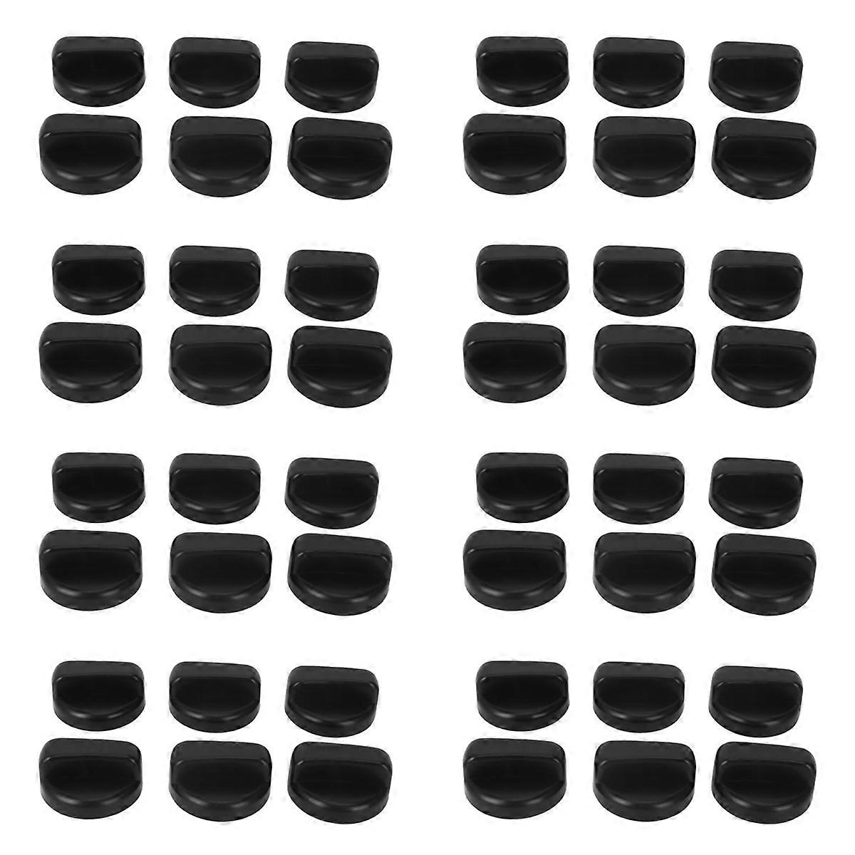 6 PCS Kitchen Black Plastic Gas Stove Cooker Control Knobs